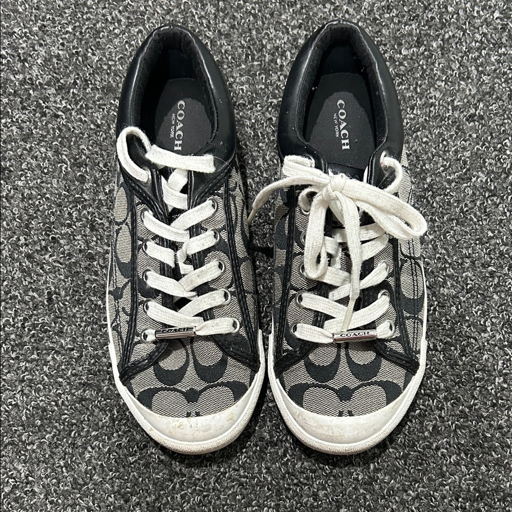 Coach woman’s Black and White Patterned Sneakers